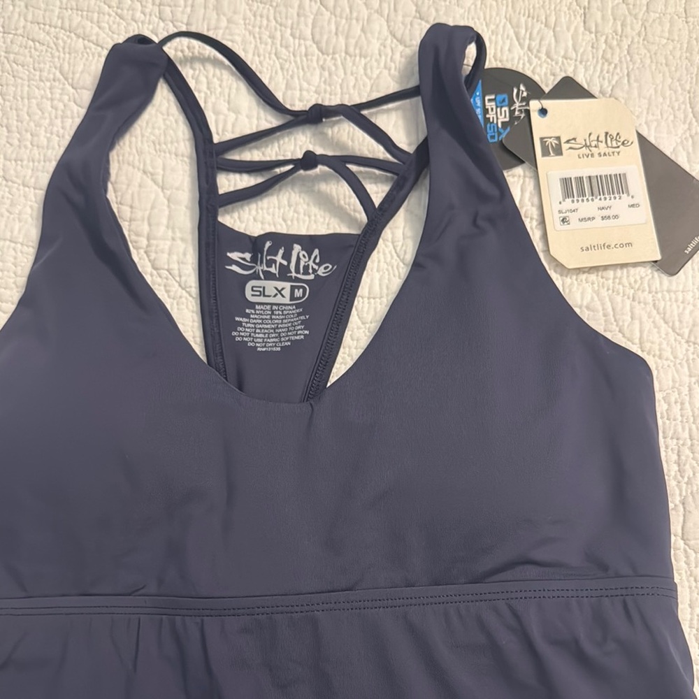 Salt Life Blue Strappy Swim Coverup Dress